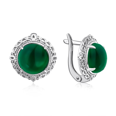 Купить оптом серьги из серебра с агатами 2340391994-60 от Krasnoe