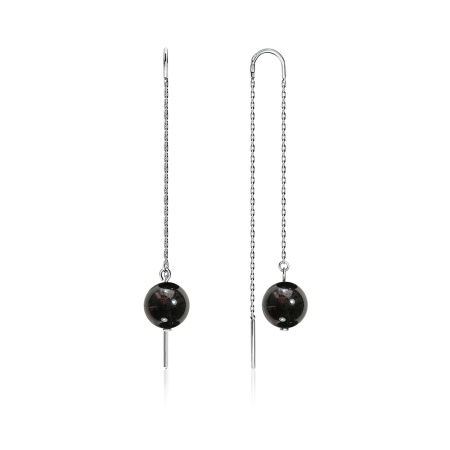 Купить оптом серьги из серебра с гранатами 2340150712-9 от Krasnoe