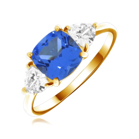 Купить оптом кольцо из серебра с ситаллом и фианитами 1320884765-73 от Krasnoe