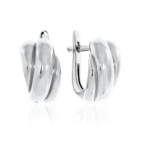 Купить оптом серьги из серебра без вставок 2340400592 от Krasnoe