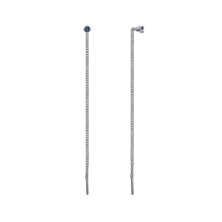 Купить оптом серьги из серебра с сапфирами 2340034081-1 от Krasnoe