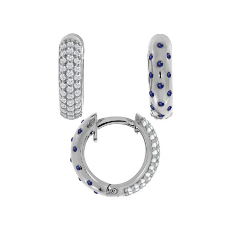 Купить оптом серьги из серебра с ситаллами и фианитами 2340871276л-82 от Krasnoe