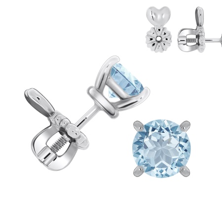 Купить оптом пусеты из серебра с фианитами П340200470-71 от Krasnoe