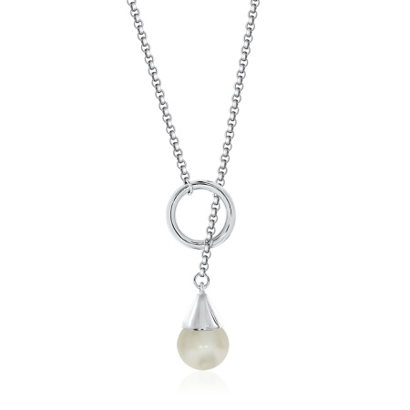 Купить оптом колье из серебра с жемчугом 8340240868-65 от Krasnoe