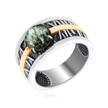 Купить оптом кольцо из серебра с серафинитом 1317921754 от Krasnoe