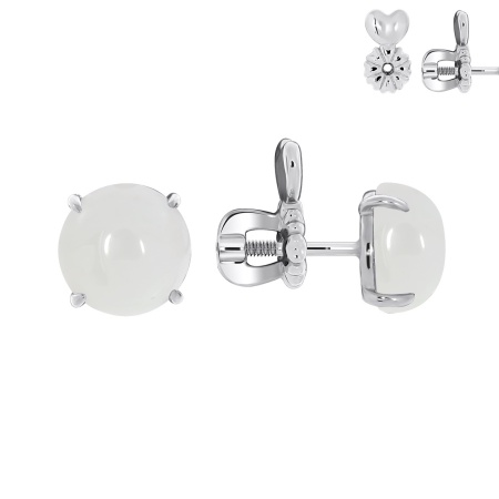 Купить оптом пусеты из серебра с агатами П340392680-10 от Krasnoe