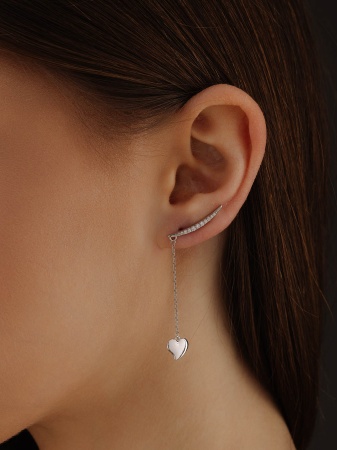 Купить оптом серьги из серебра с фианитами 2340204903л-4-9 от Krasnoe