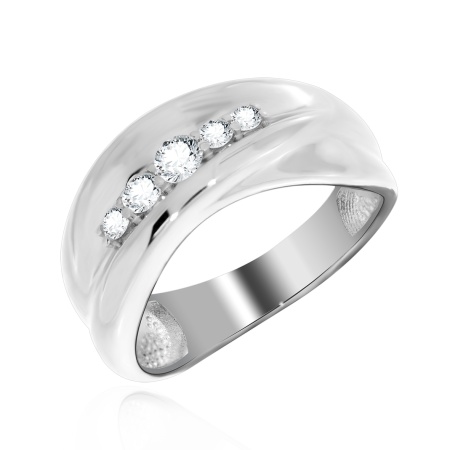 Купить оптом кольцо из серебра с фианитами 1340201157 от Krasnoe