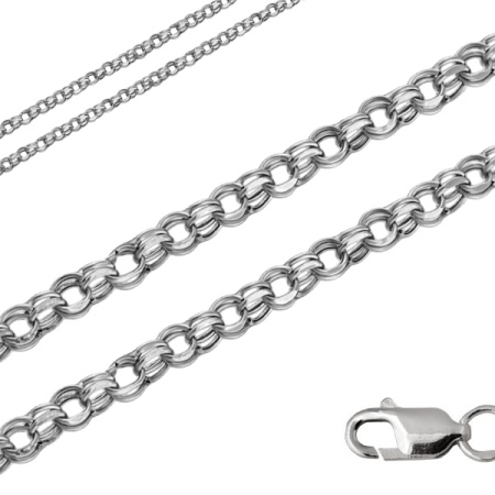 Купить оптом цепь из серебра без вставок 366705079060 от Krasnoe