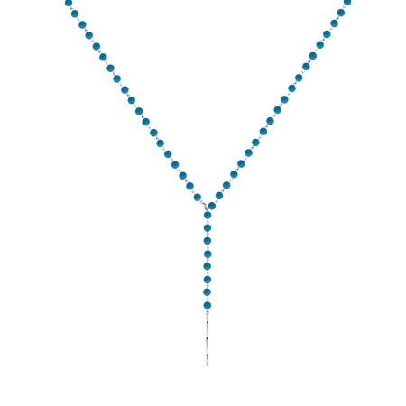 Купить оптом колье из серебра с бирюзой 8340316212-75 от Krasnoe