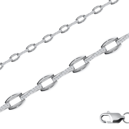 Купить оптом браслет из серебра с фианитами 4340200278л-18 от Krasnoe