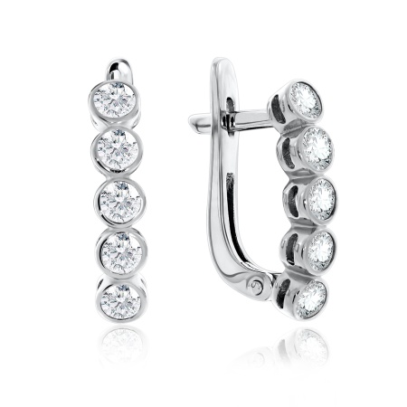 Купить оптом серьги из серебра с фианитами 2340201316л от Krasnoe