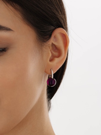 Купить оптом серьги из серебра с кристалл ювелирныйами 2340294318-9 от Krasnoe