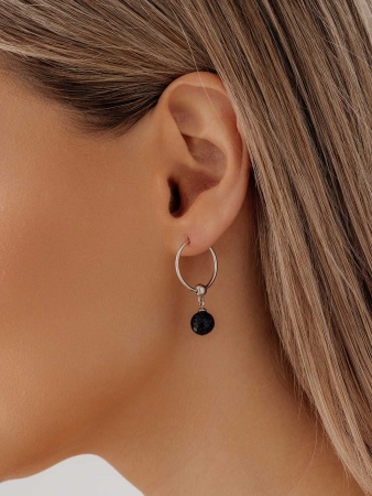 Купить оптом серьги из серебра с синтетическими авантюринами 2340364338-1 от Krasnoe