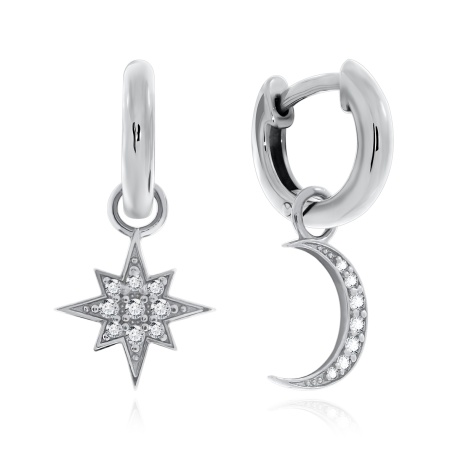 Купить оптом серьги из серебра с фианитами 2340204810л от Krasnoe