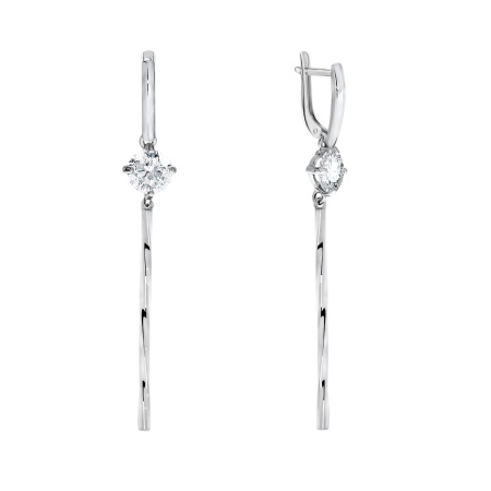 Купить оптом серьги из серебра с фианитами 2340200726 от Krasnoe