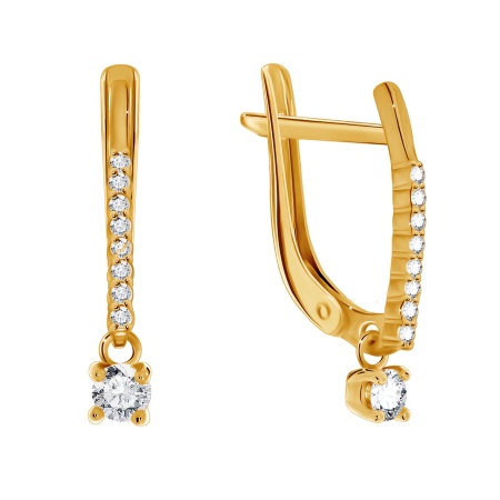 Купить оптом серьги из серебра с фианитами 2320200209-1 от Krasnoe