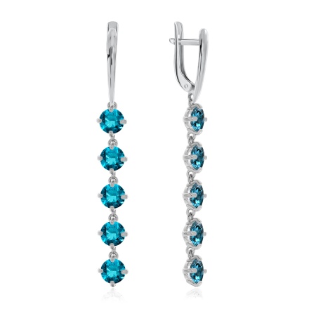 Купить оптом серьги из серебра с фианитами 2340200689-76 от Krasnoe