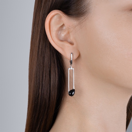 Купить оптом серьги из серебра с агатами 2340391518-11 от Krasnoe