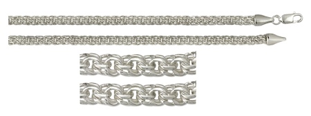 Купить оптом цепь из серебра без вставок 366908080060 от Krasnoe