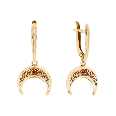 Купить оптом серьги из серебра с гранатами 2320151824 от Krasnoe