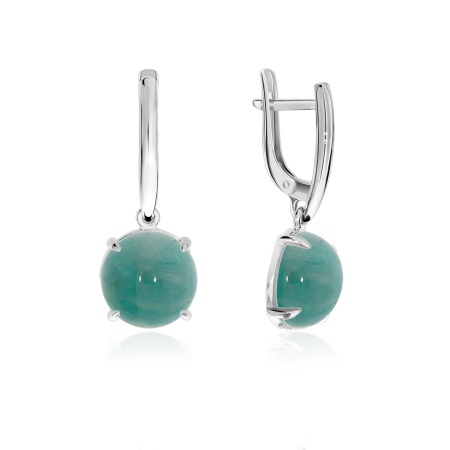 Купить оптом серьги из серебра с амазонитами 2340372311 от Krasnoe