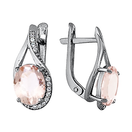 Купить оптом серьги из серебра с кварцем 3707012517л-36 от Krasnoe