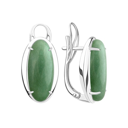 Купить оптом серьги из серебра с авантюринами 2340361974-1 от Krasnoe