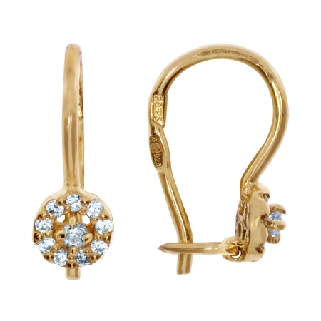 Купить оптом серьги из серебра с фианитами 3202014419 от Krasnoe