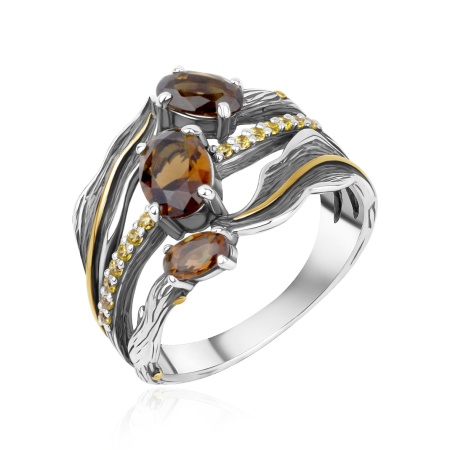 Купить оптом кольцо из серебра с ситаллами 1317С32120л-42 от Krasnoe