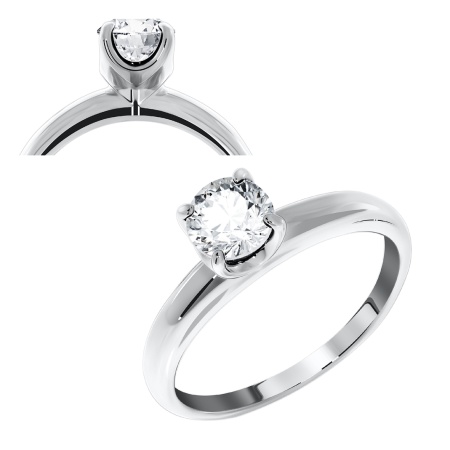 Купить оптом кольцо из серебра с фианитом 1340200044 от Krasnoe