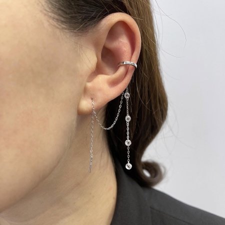 Купить оптом серьги из серебра с фианитами 2340204901-3 от Krasnoe