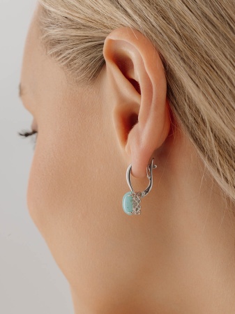 Купить оптом серьги из серебра с амазонитами 2340371263 от Krasnoe