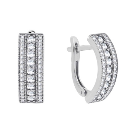 Купить оптом серьги из серебра с фианитами 2340201461л от Krasnoe