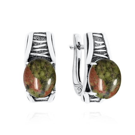 Купить оптом серьги из серебра с яшмой 2310301756 от Krasnoe