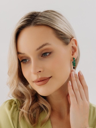 Купить оптом серьги из серебра с агатами 2340391182-60 от Krasnoe