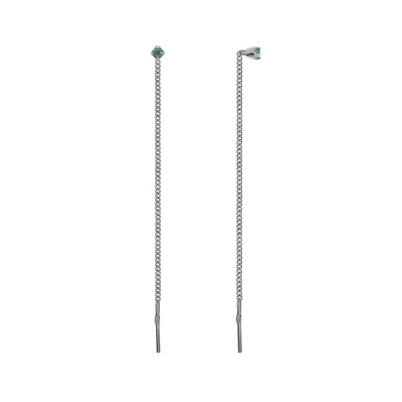 Купить оптом серьги из серебра с бериллами 2340014081-1 от Krasnoe