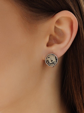 Купить оптом серьги из серебра с ларимарами и фианитами 2340Л11968л от Krasnoe