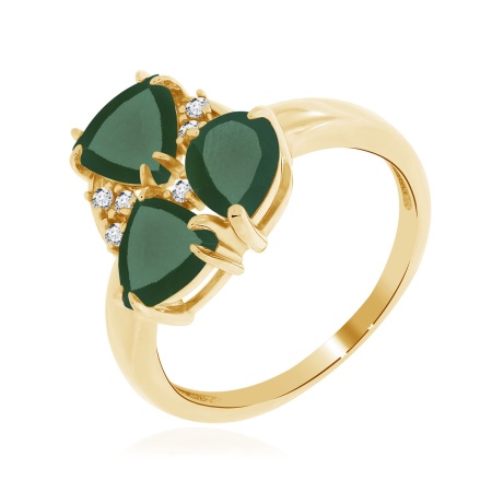 Купить оптом кольцо из серебра с агатами и фианитами 1318391803л-60 от Krasnoe