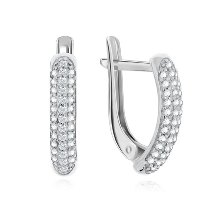 Купить оптом серьги из серебра с фианитами 2340200167-1 от Krasnoe