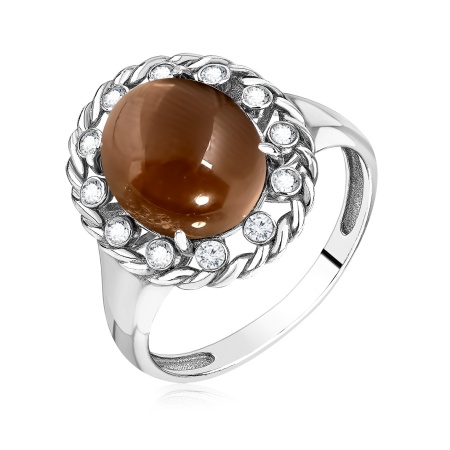 Купить оптом кольцо из серебра с топазом и фианитами 1340100973л от Krasnoe