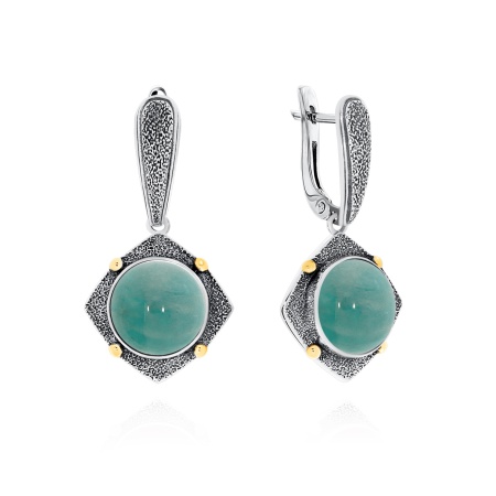 Купить оптом серьги из серебра с амазонитами 2317372403 от Krasnoe