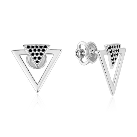 Купить оптом пусеты из серебра с ситаллами 2340885873л-20 от Krasnoe