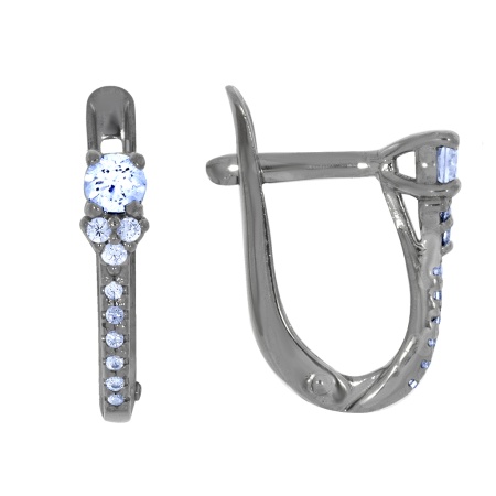 Купить оптом серьги из серебра с фианитами 2340200210 от Krasnoe