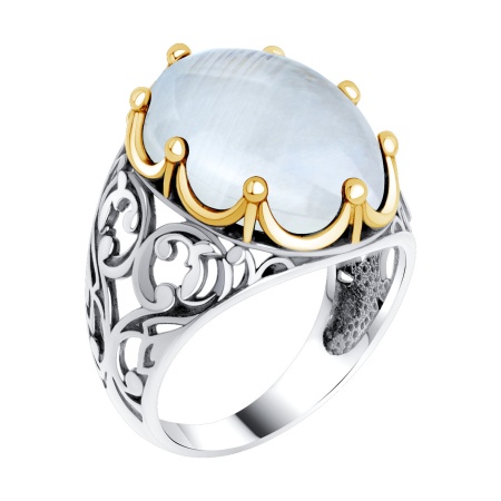 Купить оптом кольцо из серебра с лунным камнем 1317935798 от Krasnoe