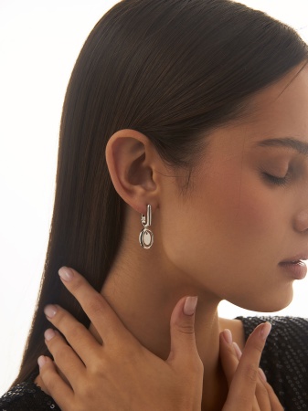 Купить оптом серьги из серебра без вставок 2340405307 от Krasnoe