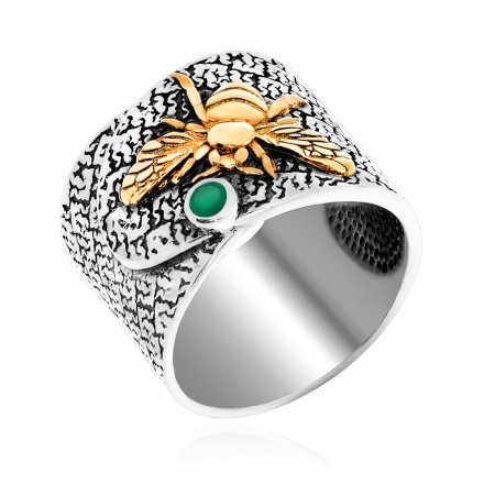 Купить оптом кольцо из серебра с агатом 1317391769-60 от Krasnoe