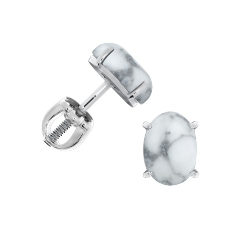 Купить оптом пусеты из серебра с кахолонгами 2340К02321 от Krasnoe