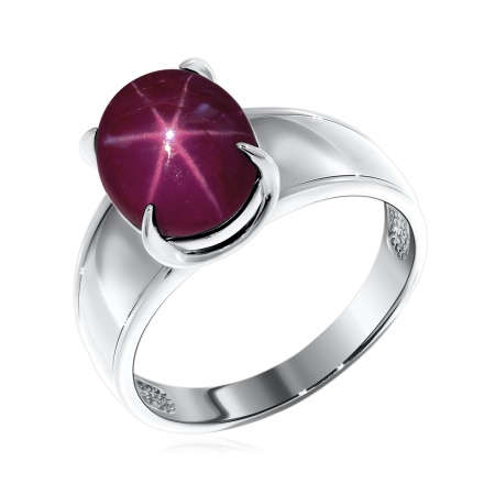 Купить оптом кольцо из серебра с рубином звездчатым 1340940370-3 от Krasnoe