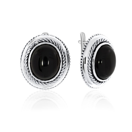 Купить оптом серьги из серебра с агатами 2310390933-20 от Krasnoe
